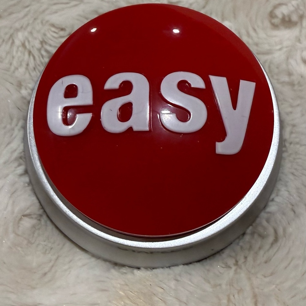 Staples Easy Button, Red/Silver - Picture 2 of 3